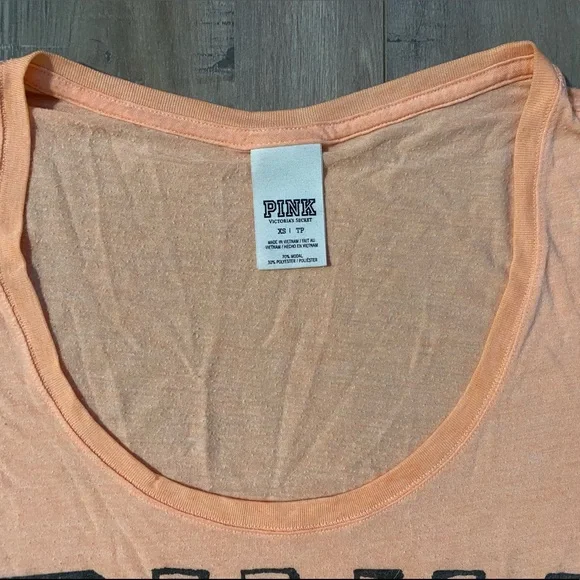 VICTORIA’S SECRET PINK light orange Tee 💕💕 - Picture 3 of 3